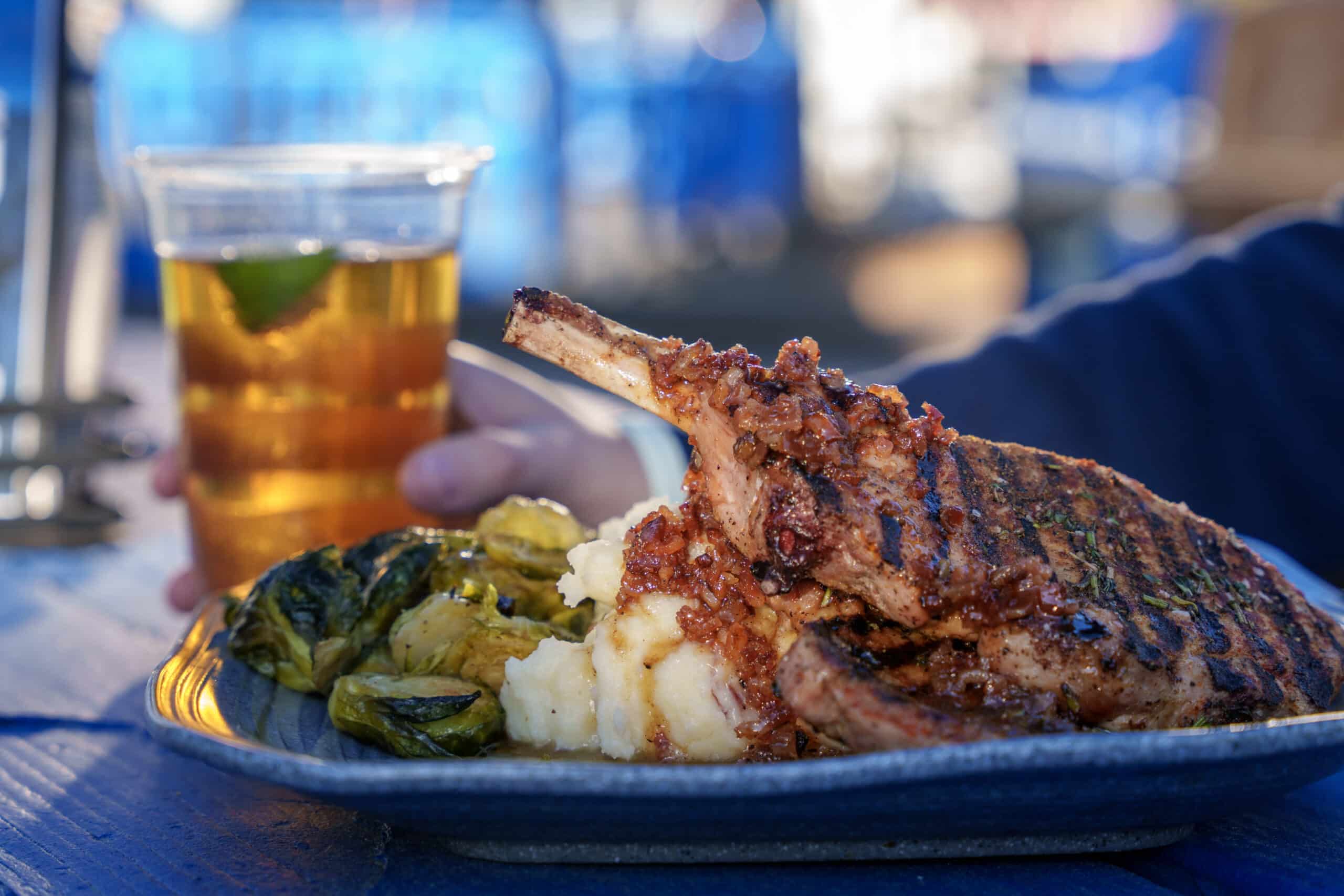 Pork chop dinner at snowbowl