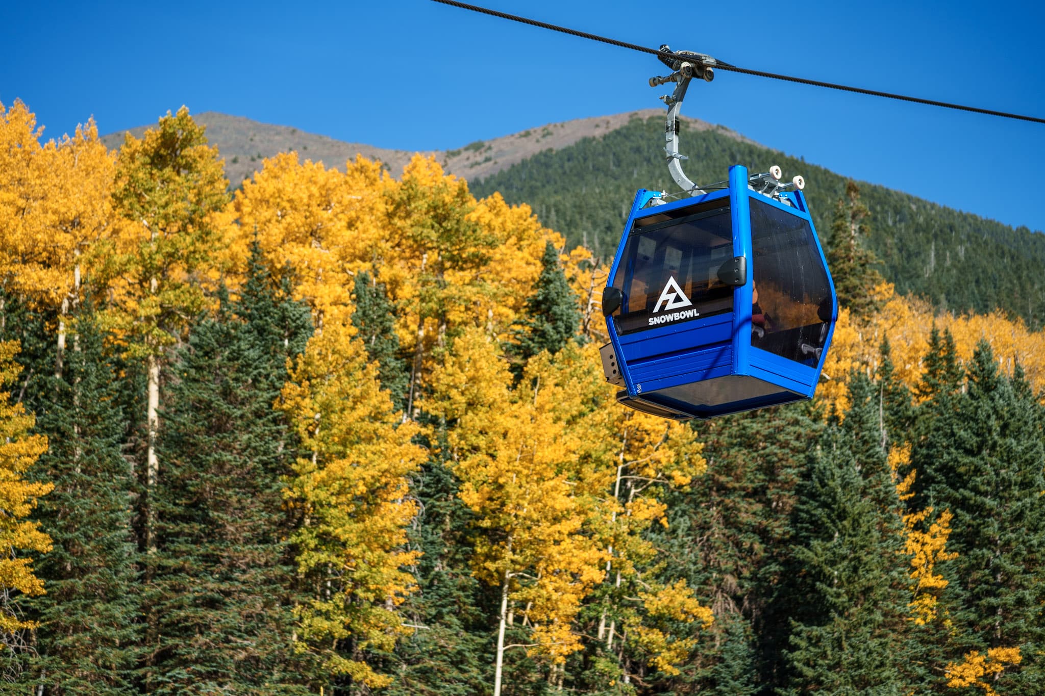 Arizona Gondola in fall at snowbowl