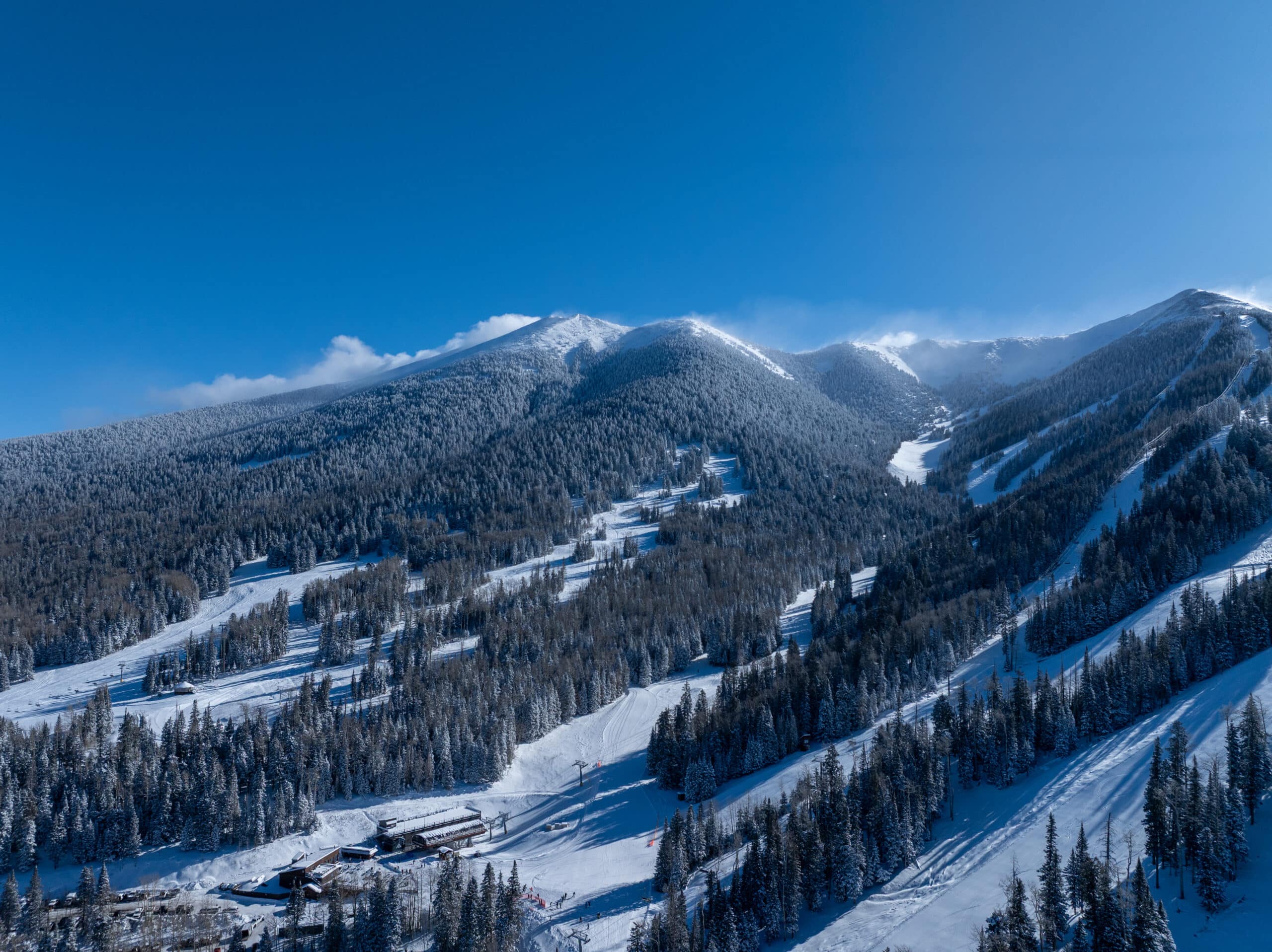 Aerial view of Snowbowl from 3/8/25